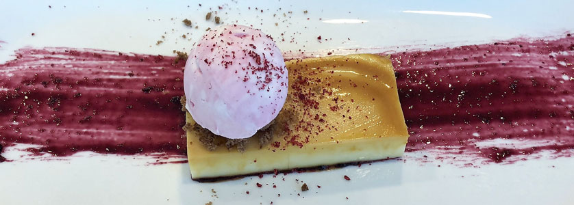 Postre del Restaurante Torre Iberdrola de Bilbao