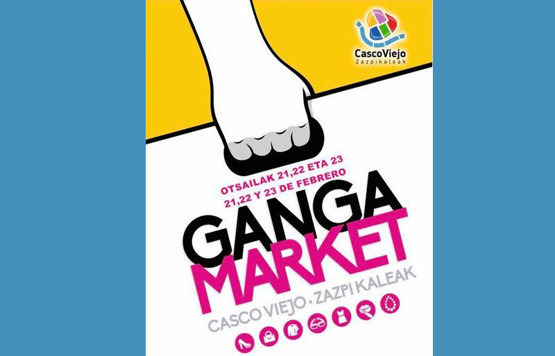 Ganga Market en el Casco Viejo de Bilbao febrero 2019