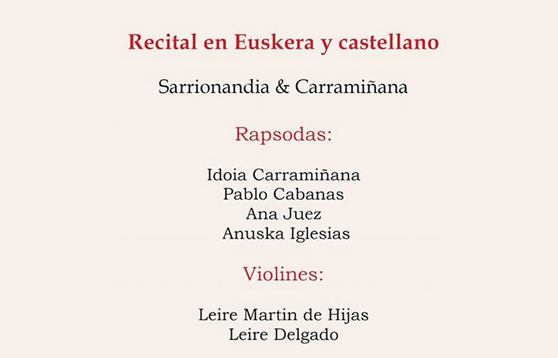 recital-Sarrionandia & Carramiñana